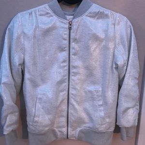 Cat and Jack Silver Bomber Jacket